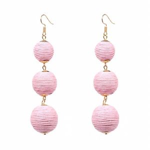 Baby Pink Statement Pom Pom Earrings